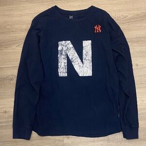 George Navy Long Sleeve Tee with Graphic